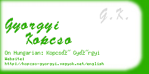 gyorgyi kopcso business card
